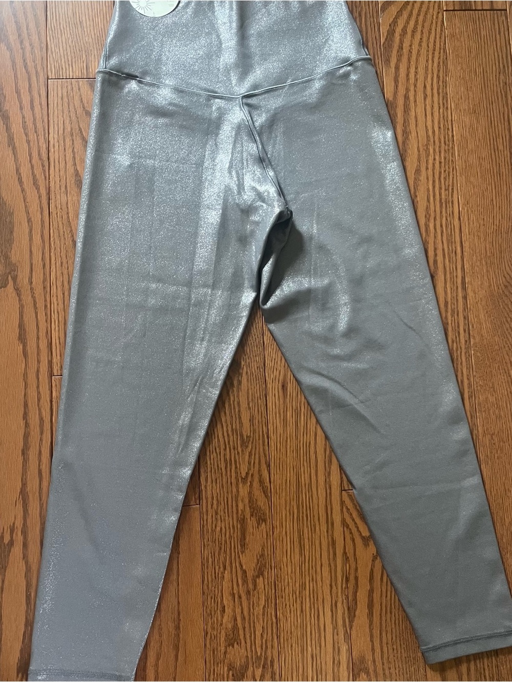 Silver Shimmer High-Waist Casual leggings Party wear